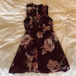 Maroon floral dress